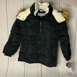 Madden Girl Faux Fur Hooded Puffer Jacket